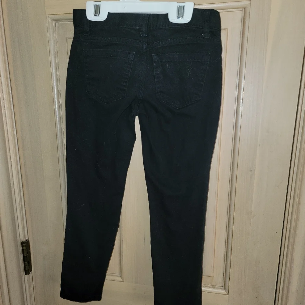 Girls sz 6 Black Stretch Cotton Pants The Children's Place